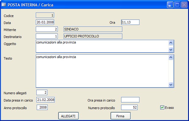 POSTA INTERNA